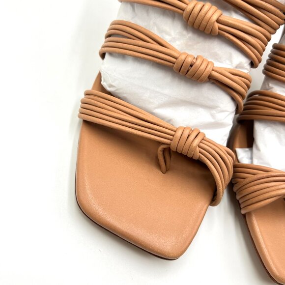 Joie Womens Size 6.5 Olive Brown Leather Strappy Square Toe Sandals Heels Shoes - Picture 4 of 15